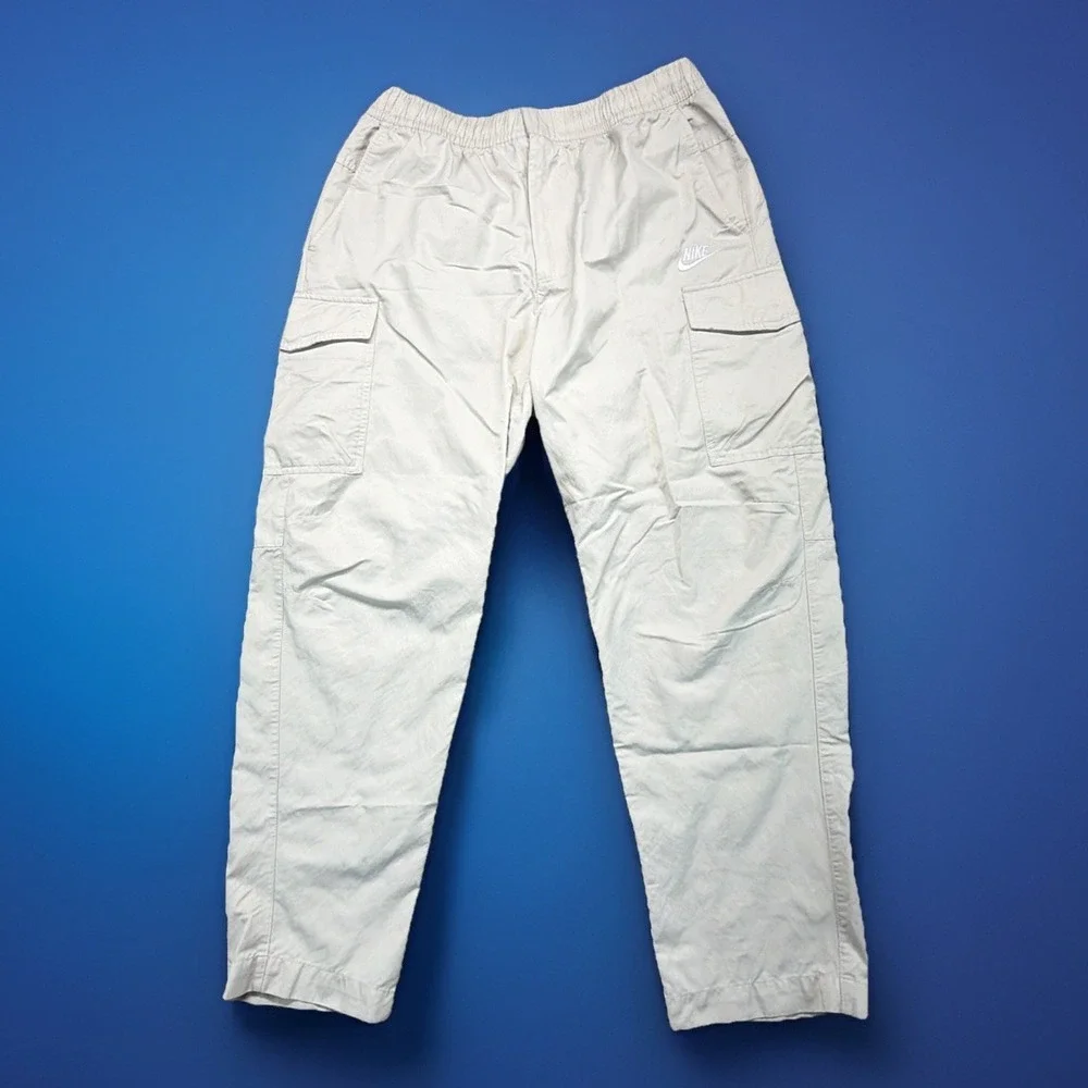 Nike Sportswear Woven Unlined Utility Cargo Pants Men XL Beige Jogger DD5207-072